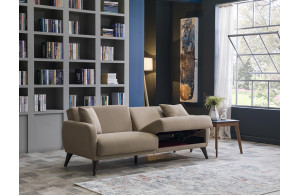 Трехместный Диван-кровать Flexy Флекси (бежевый)