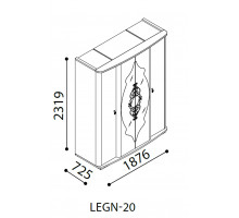Четырехстворчатый шкаф Легенда венге LEGN-20