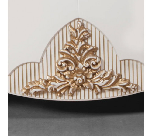 Пятистворчатая витрина в гостиную Стелла (белый золото)