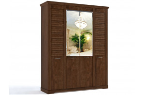 Четырехстворчатый шкаф для одежды СК-8 (ОРТ) Кантри с зеркалом