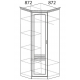 Угловой шкаф для одежды Орлеан 837 ясень темный